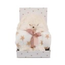 CarloBaby Fleece pledd og kosedyr Beige Kanin