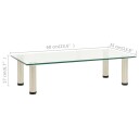 vidaXL TV-benk gjennomsiktig 60x35x17 cm herdet glass