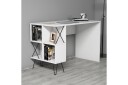 Skrivebord Amtorp 120 med Oppbevaring Hylle   Hvit/Svart