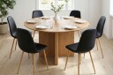 Edda spisegruppe rund 130 cm eik med 6 Nibe spisestoler   Eik