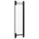 vidaXL Romdeler 5 paneler kremhvit 200x180 cm