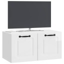  Vegghengt TV skap Veggmontert Høgglans hvit 59,5 x 31 x 30 cm
