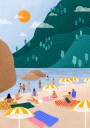 Relaxing Mountain Beach Plakat / 100x150