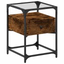  Nattbord røkt eik 40x40x55 cm konstruert tre 846078