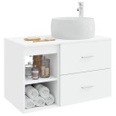  Baderomsinnredningssett 2 pcs Hvit Konstruert tre
