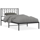 vidaXL Sengeramme i metall med hodegavl svart 100x200 cm 8721012249653