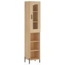 vidaXL Highboard sonoma eik 34,5x34x180 cm konstruert tre 8720845487942