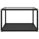  Salongbord gjennomsiktig og svart 60x60x35 cm herdet glass