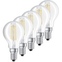 Ledvance E14 4W Retro LED Kronepære 5-pak Varmhvit 2700K