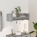  Vegghylle grå sonoma 100x35x30,5 cm konstruert tre 8721102806421