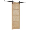 vidaXL Skyvedør ORKDAL Naturlig og svart 73,5 x 211 cm Heltre furu