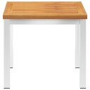 vidaXL Sidebord til hage 45x45x38 cm heltre akasie og rustfritt stål