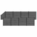 vidaXL Gjerdesett 9 pcs 1484 x 186 cm WPC og Aluminium Grå