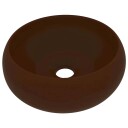  Luksuriøs Servant Rund Matt Mørkebrun 40x15cm Keramisk