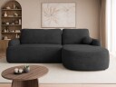 Branrel 3 seters sofa med divan   Svart