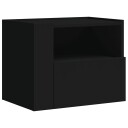  Veggmonterte nattbord 2 stk hvit 45x30x35 cm 848312
