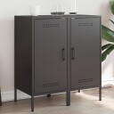  Oppbevaringskap 2 stk svart 36x39x79 cm kaldvalset stål
