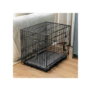 Ozami Sammenleggbart Stålbur for Hund Svart 78 x 49 x 56,5 cm