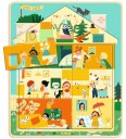 Djeco Puslespill Tre 12 Brikker Hus I 3 lag Djeco OneSize Puslespill