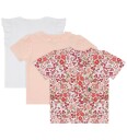 Hust and Claire Genser - 3-pack - Alda - Rosa/Hvit m. Blomster - Hust and Claire - 2 år (92) - Genser
