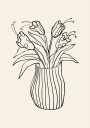 Vase Sketch Poster Plakat / 30x40cm