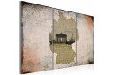 Tavle Map: Germany Brandenburg Gate Kart 120X80 Artgeist sp. z o. o.