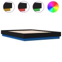  Sengeramme med LED-lys svart 150x200 cm 8721012275225