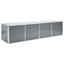 vidaXL Høybed galvanisert stål 320x80x77 cm grå