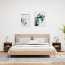  TV-benker med LED-lys 2 stk røkt eik 40x30x40 cm 837178