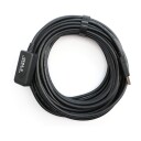 ELETRA USB 2.0 AM - AF 10M KABEL, SVART