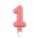 Kakelys Tall Glitter Roségull   Tallet 1
