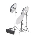 vidaXL Fotostudiosett med lyssett og bakgrunn