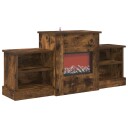 vidaXL Elektrisk peis Røkt Eik 110 x 30 x 50 cm Konstruert tre