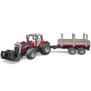 Bruder Massey Ferguson Med Skumlaster Og Tilhenger Bruder Traktor 02046