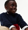 Tommy Hilfiger Genser - Strikk - Blue Flagg - Tommy Hilfiger - 4 år (104) - Genser Hvit Marineblå Rød