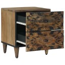  Nattbordskap med skuff Brun 40 x 33,5 x 46 cm Massiv mango tre