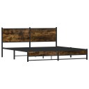  Sengeramme i metall uten madrass røkt eik 180x200 cm 3301381