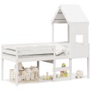  Høyseng med tak hvit 90x200 cm heltre furu 8721102669125