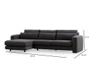 Makhan Sofa med Sjeselong 3 seter   Grå