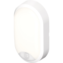 4lite Pylus Oval utelys vegg med sensor hvit