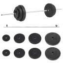 vidaXL Vektstangsett med skiver 60 kg