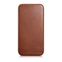 Icarer Icarer Ce Oil Wax Premium Leather Folio Case Iphone 14 Plus Leather Flip Case Magnetic Magsafe Brown (Aki14220707-Bn)