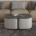 Hu Sofabordsett 90x42,9x45 cm - Antrasitt