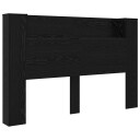  Hodegavlskap med LED med hylle Svart Eik 160 x 16,5 x 103,5 cm