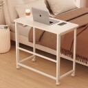 Sammenleggbart skrivebord med hjul og sammenleggbar topp 120x60cm   Hvit