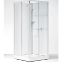 Contura Next NKH dusjkabinett 80x80 cm, hvit profil, klart glass white 80x80x201 cm