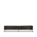 Ethnicraft Tabwa mediebenk Svart teak 41 x 240 cm