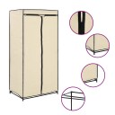 vidaXL Garderobeskap 2 stk krem 75x50x160 cm