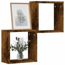  Vegghyller kubeformet 2 stk røkt eik 30x15x30 cm 8720286978818