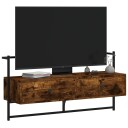 vidaXL TV-benk veggmontert røkt eik 100,5x30x51 cm konstruert tre
